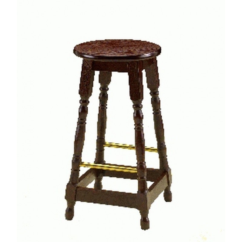 Tall Brass Rail Stool with a Hard Top-TP 49.00<br />Please ring <b>01472 230332</b> for more details and <b>Pricing</b> 